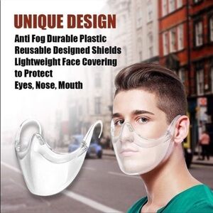 2 Anti fog Durable Plastic Reusable Face Shields🆕